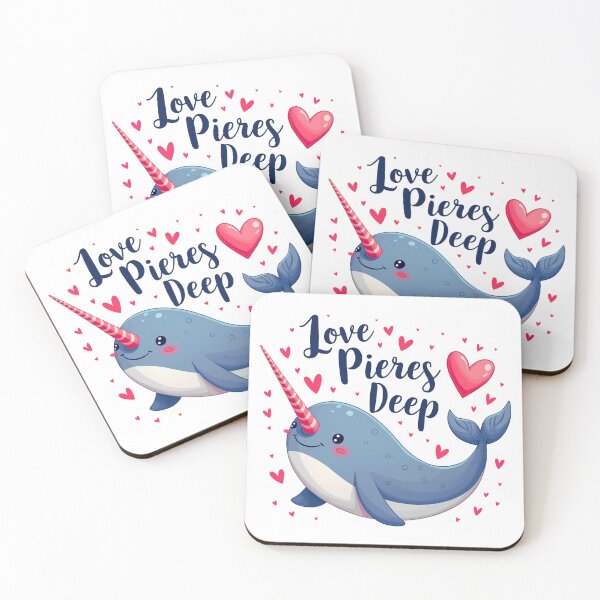 Item preview, cute Valentine Narwhal - Peres Deep designed and sold by Bulwshop.