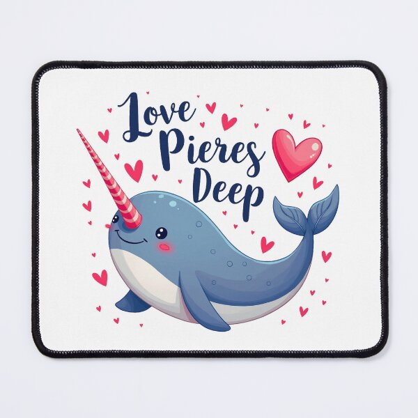 Item preview, cute Valentine Narwhal - Peres Deep designed and sold by Bulwshop.