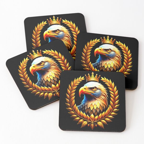 Item preview, Majestic Eagle with Crown and Golden Laurel designed and sold by VikArtStudio.