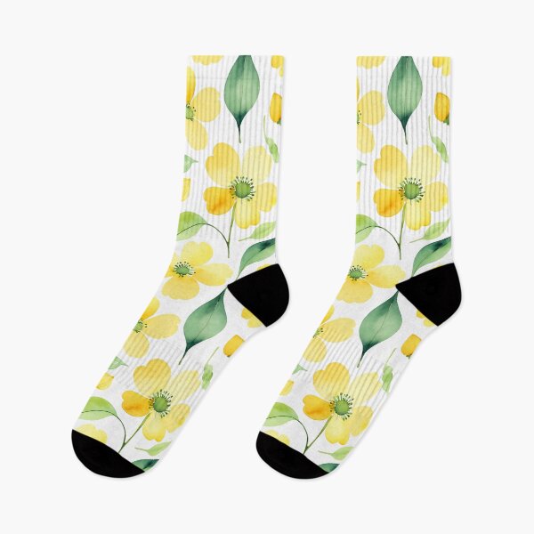 Item preview, A charming pattern featuring delicate yellow flowers and green leaves designed and sold by Giuseppe Cammino.