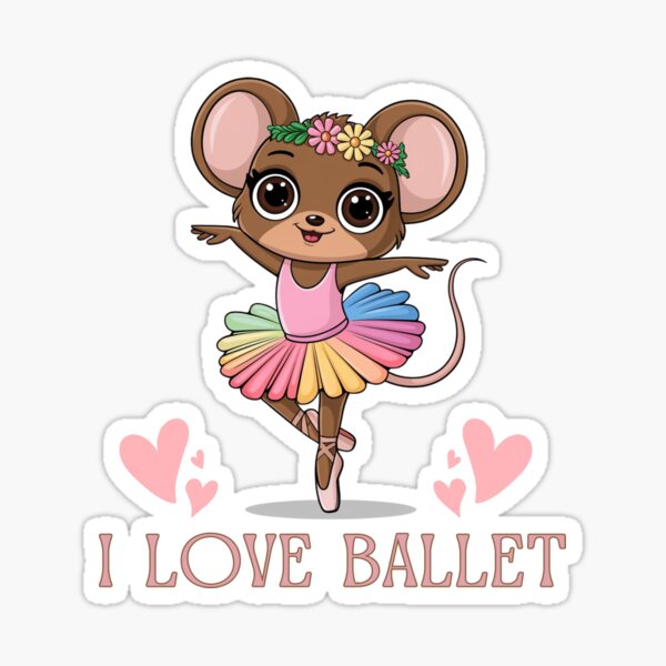 Item preview,  Cute Mouse Ballerina, Ballet Lover, Dance Lover, Tutu, I love ballet, Pointe Shoes, Ballet Girl designed and sold by KolorellaS.