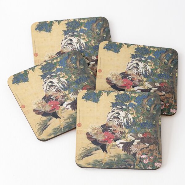 Item preview, Favourite Artist - Rooster and Hen With Hydrangeas - Jakuchu Ito designed and sold by vmajzlik.