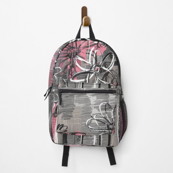 Item preview, Expressive Pink and Gray Wildflower Abstract designed and sold by WildStroke.
