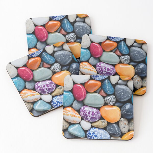 Item preview, A vibrant mix of colorful pebbles and smooth rocks designed and sold by Giuseppe Cammino.