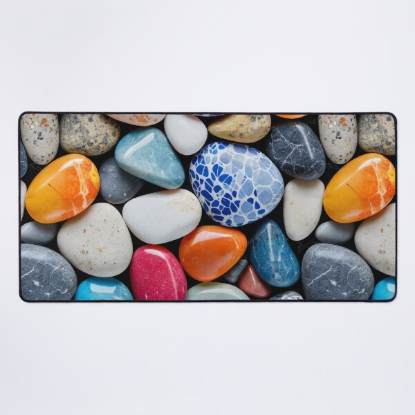 Item preview, A vibrant mix of colorful pebbles and smooth rocks designed and sold by Giuseppe Cammino.