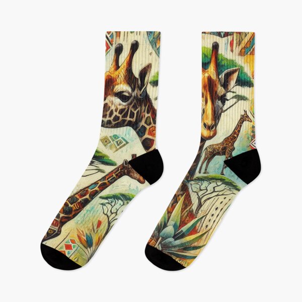 Item preview, Jirafa salvaje estilo tribal designed and sold by WildlifeSafari.