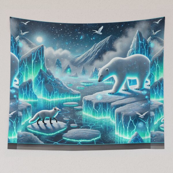 Item preview, The Glowing Arctic: A Dance of Polar Wildlife Under the Starry Sky designed and sold by Meta2Physical.