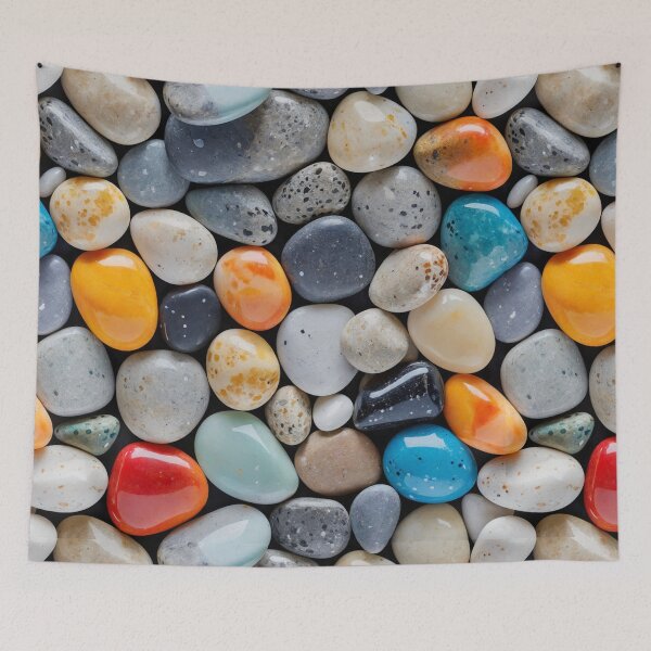 Item preview, A vibrant mix of colorful pebbles and smooth rocks designed and sold by Giuseppe Cammino.