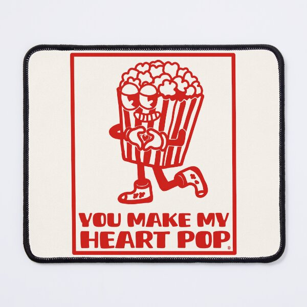 Item preview, You make my heart pop - Retro popcorn mascot in love designed and sold by petiteToulon.
