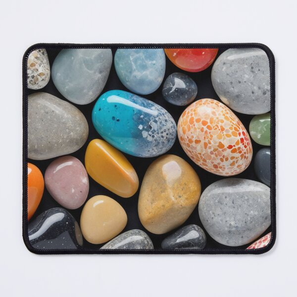 Item preview, A vibrant mix of colorful pebbles and smooth rocks designed and sold by Giuseppe Cammino.