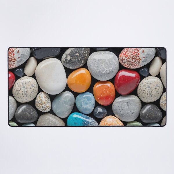 Item preview, A vibrant mix of colorful pebbles and smooth rocks designed and sold by Giuseppe Cammino.