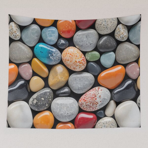 Item preview, A vibrant mix of colorful pebbles and smooth rocks designed and sold by Giuseppe Cammino.