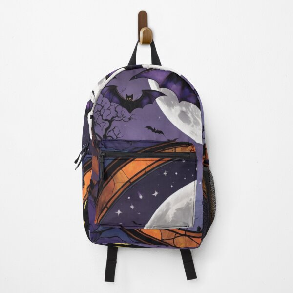 Item preview, Halloween Celestial Bats Print, Faux Spooky Moon and Stars Design designed and sold by PixelStoneDesign .