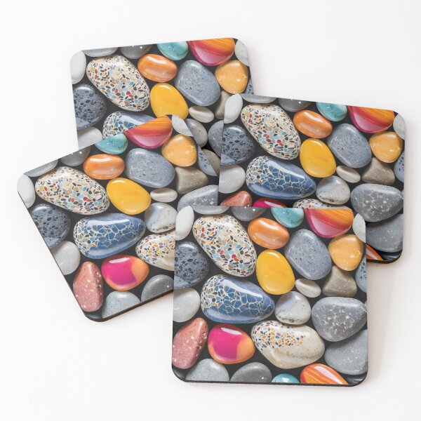 Item preview, A vibrant mix of colorful pebbles and smooth rocks designed and sold by Giuseppe Cammino.