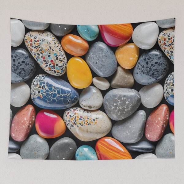 Item preview, A vibrant mix of colorful pebbles and smooth rocks designed and sold by Giuseppe Cammino.