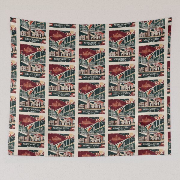 Item preview, Aguascalientes Guerrero Mexico 1950s Vintage Travel Tourism Poster  designed and sold by TravelersGems.