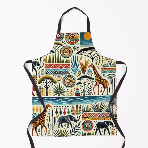 Item preview, Giraffe in African Ethnic Colors designed and sold by WildlifeSafari.