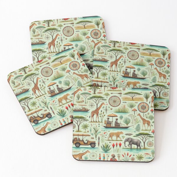 Item preview, Ethnic Giraffe Safari Landscape designed and sold by WildlifeSafari.