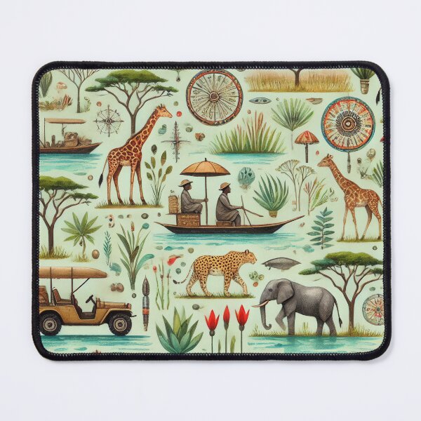Item preview, Ethnic Giraffe Safari Landscape designed and sold by WildlifeSafari.