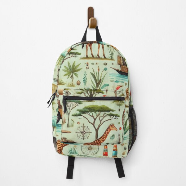 Item preview, Ethnic Giraffe Safari Landscape designed and sold by WildlifeSafari.