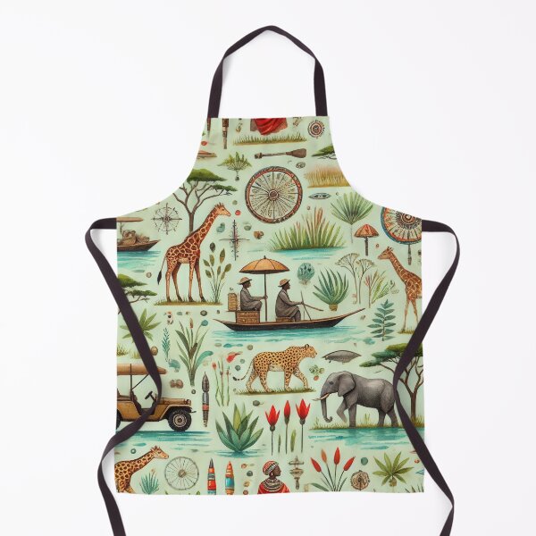 Item preview, Ethnic Giraffe Safari Landscape designed and sold by WildlifeSafari.