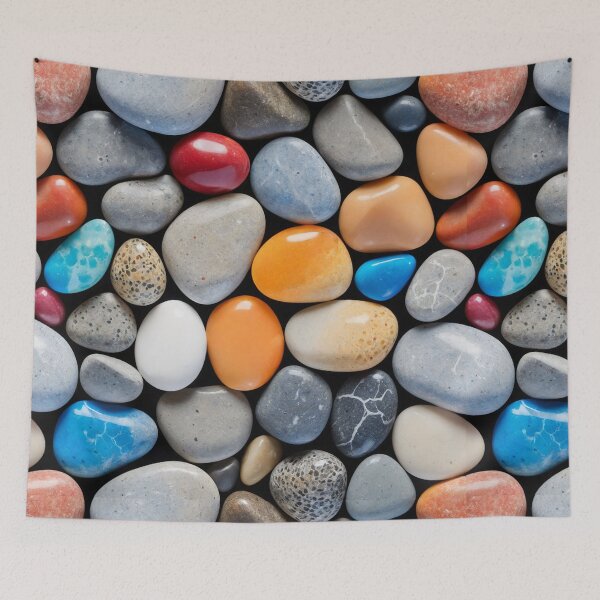 Item preview, A vibrant mix of colorful pebbles and smooth rocks designed and sold by Giuseppe Cammino.