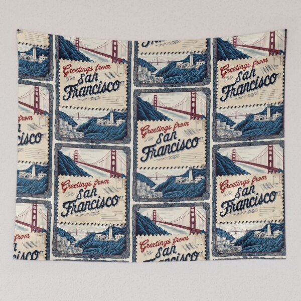 Item preview, Greetings from San Francisco California Vintage Travel Retro Postcard Design designed and sold by TravelPostcardGems.