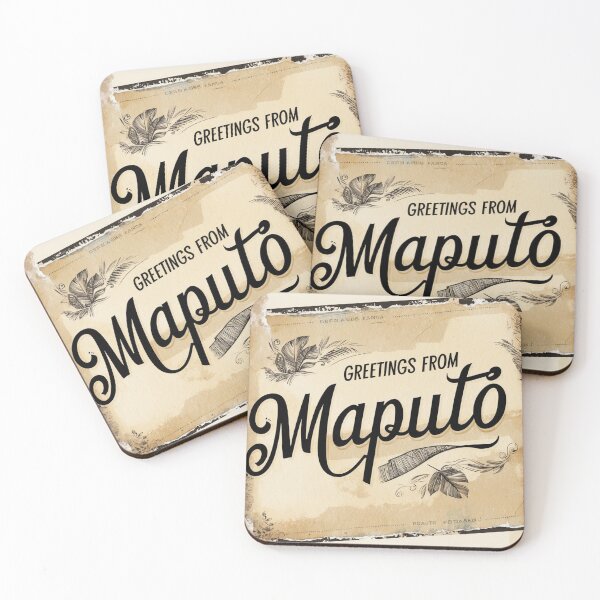 Item preview, Maputo Vintage Travel Retro Postcard Design designed and sold by TravelPostcardGems.