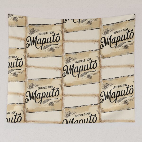 Item preview, Maputo Vintage Travel Retro Postcard Design designed and sold by TravelPostcardGems.