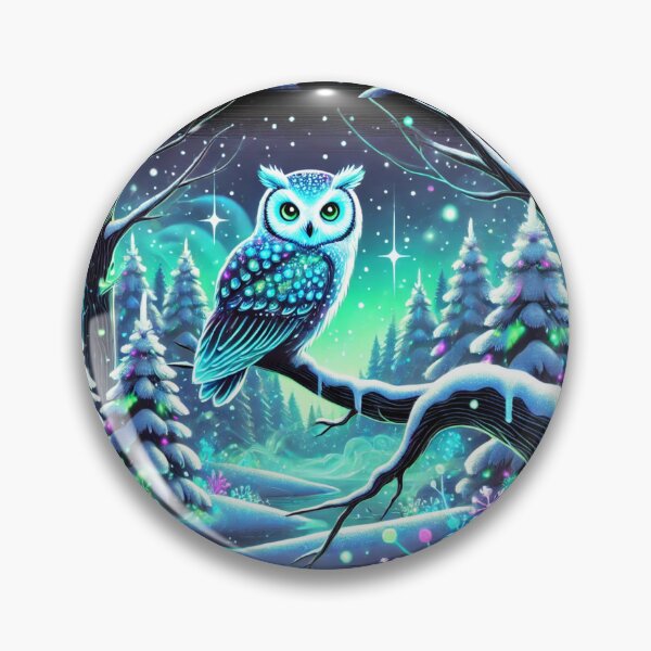 Item preview, The Glowing Guardian: A Mystical Owl in a Snowy Wonderland designed and sold by Meta2Physical.