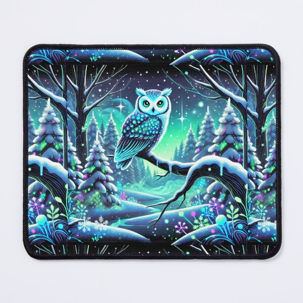 Item preview, The Glowing Guardian: A Mystical Owl in a Snowy Wonderland designed and sold by Meta2Physical.