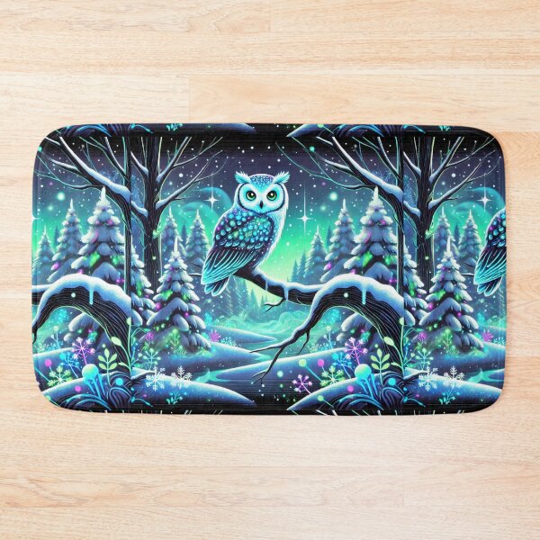Item preview, The Glowing Guardian: A Mystical Owl in a Snowy Wonderland designed and sold by Meta2Physical.