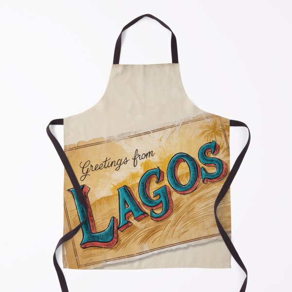 Item preview, Lagos Vintage Travel Retro Postcard Design designed and sold by TravelPostcardGems.