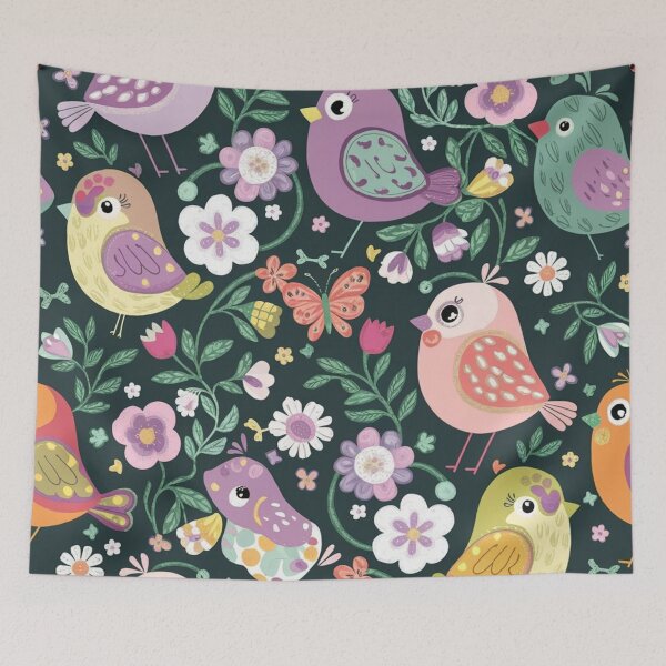 Item preview, Bird & Butterfly Meadow designed and sold by Furbulous Faces.