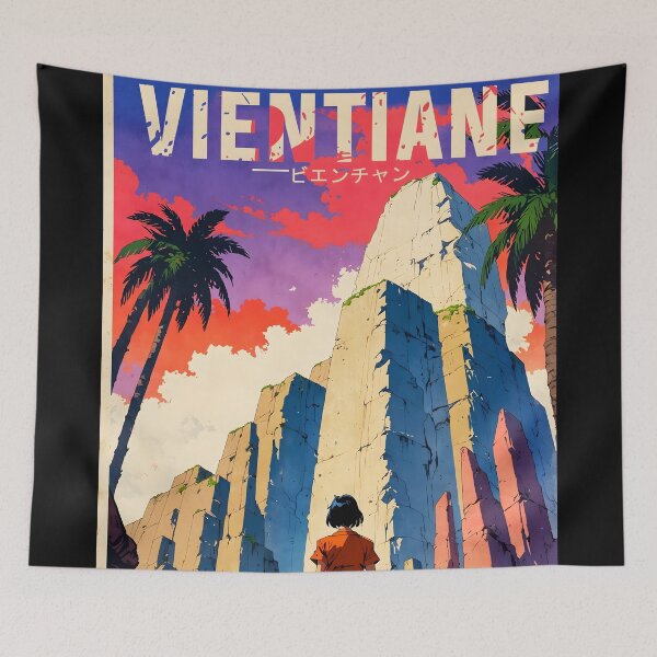 Item preview, Vientiane Retro Anime Girl 80s Vintage Travel designed and sold by Retro-Anime9.