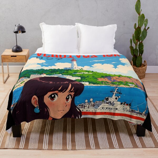 Item preview, Vladivostok Russia Retro Anime Girl 80s Vintage Travel designed and sold by Retro-Anime9.