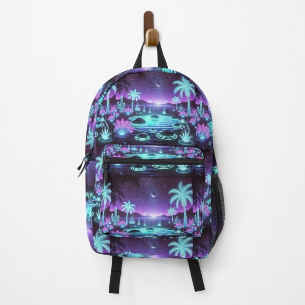 Item preview, Neon Desert Oasis: A Cosmic Landscape of Glowing Wonders designed and sold by Meta2Physical.