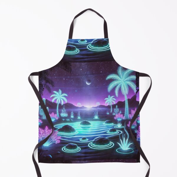Item preview, Neon Desert Oasis: A Cosmic Landscape of Glowing Wonders designed and sold by Meta2Physical.