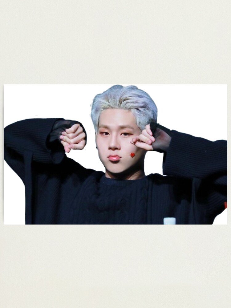 monsta x jooheon cute pout photographic print for sale by aegyokings redbubble