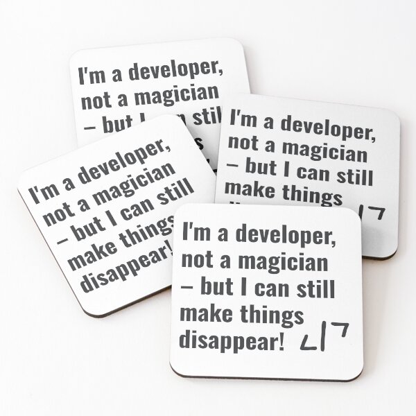 Item preview, I'm a developer, not a magician but I can still make things disappear!  designed and sold by AllYouCanDesign.