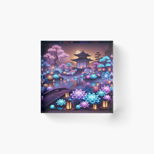 Item preview, The Enchanted Lotus Garden: A Glowing Paradise designed and sold by Meta2Physical.