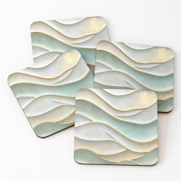 Item preview, Golden Wavy Lines with Soft Earth Tones designed and sold by joanafly.