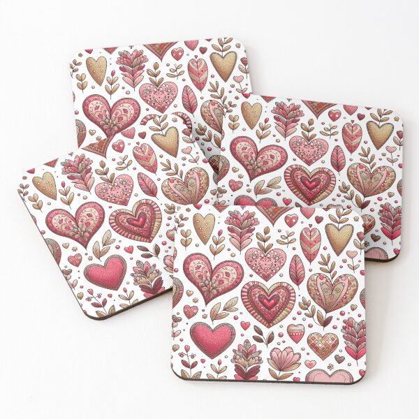 Item preview, Romantic Valentine’s Hearts Seamless Pattern designed and sold by Belarte.shop.