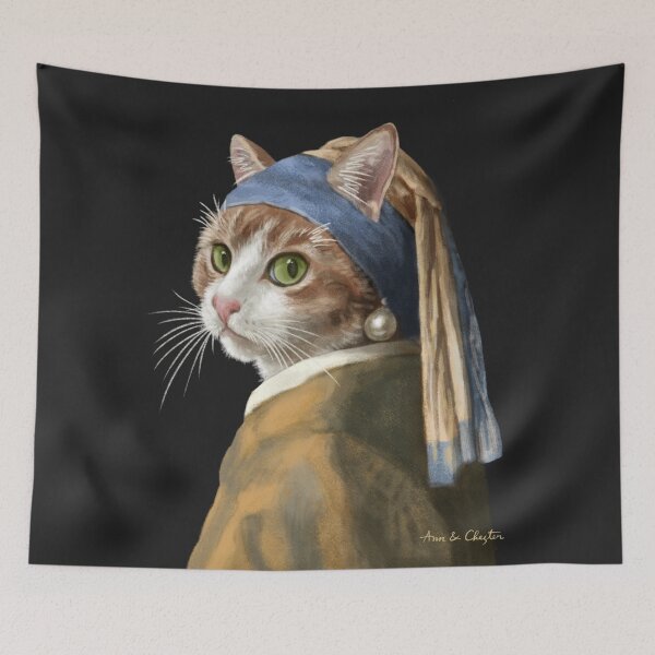 Item preview, Cat with a pearl earing 182 designed and sold by Ghosture.