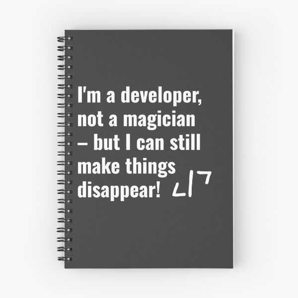 Item preview, I'm a developer, not a magician but I can still make things disappear! designed and sold by AllYouCanDesign.