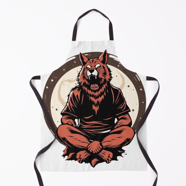 Item preview, Red anthropomorphic wolf sits calmly in a meditative pose designed and sold by The greats.