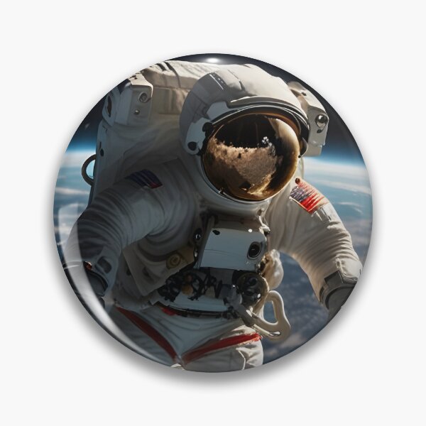 Item preview, An astronaut floating in space, gazing at Earth, surrounded by cosmic light designed and sold by johndesignwaves.