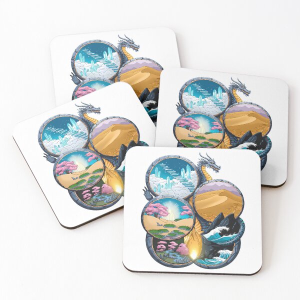 Item preview, Dragon and Elemental Realms Art designed and sold by ZetaDream.