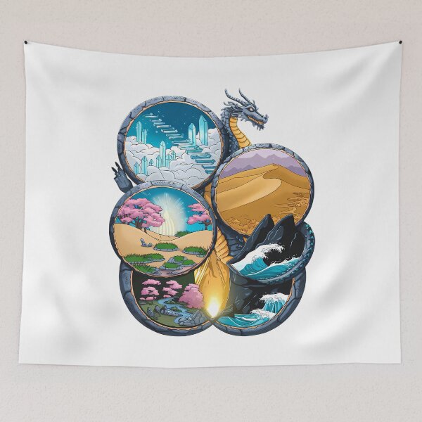 Item preview, Dragon and Elemental Realms Art designed and sold by ZetaDream.