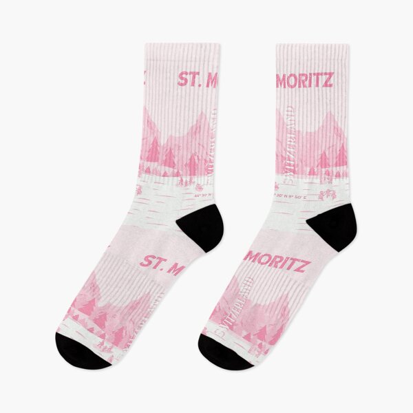 Item preview, St. Moritz Travel Art, Switzerland Travel Art, Pink designed and sold by Magic Love Art Print.